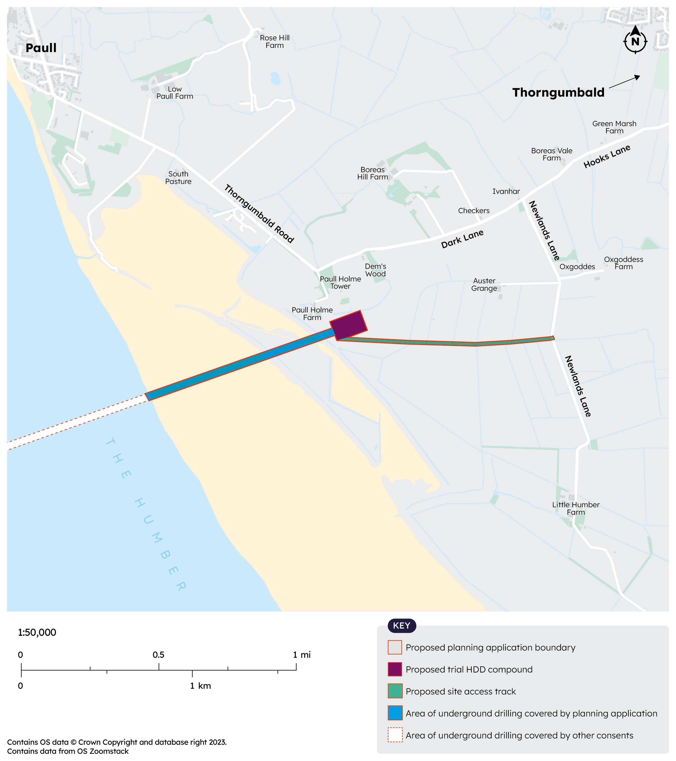 Map of North Humber